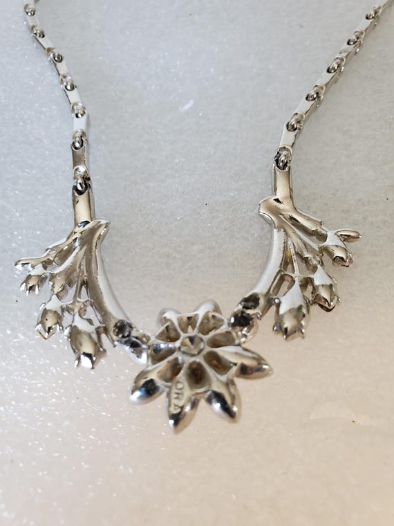 1950s ORA Rhinestone Necklace: Dark Yellow Marqui… - image 6