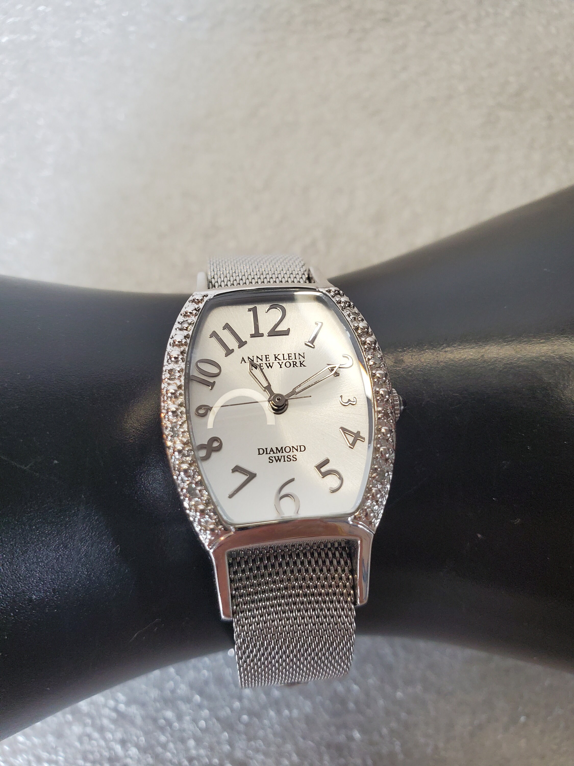 Vintage Anne Klein Diamond Swiss Two-Tone Women\'s Watch (needs new battery) Vintage Anne Klein Ladies Diamond Swiss Watch: W/multi-color  main image 4