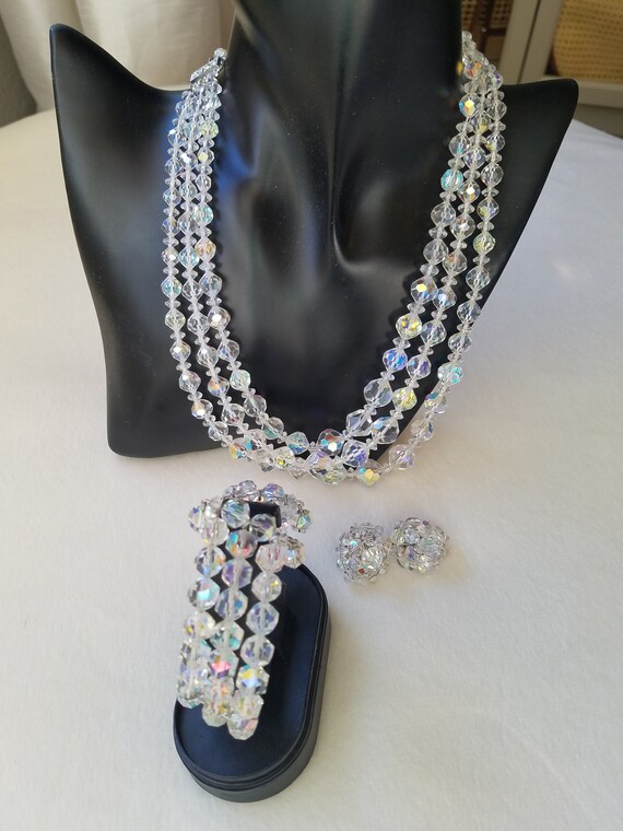 Parure De Bijoux Rochas – Collier Et Boucles D’oreilles Vintage, Occasion