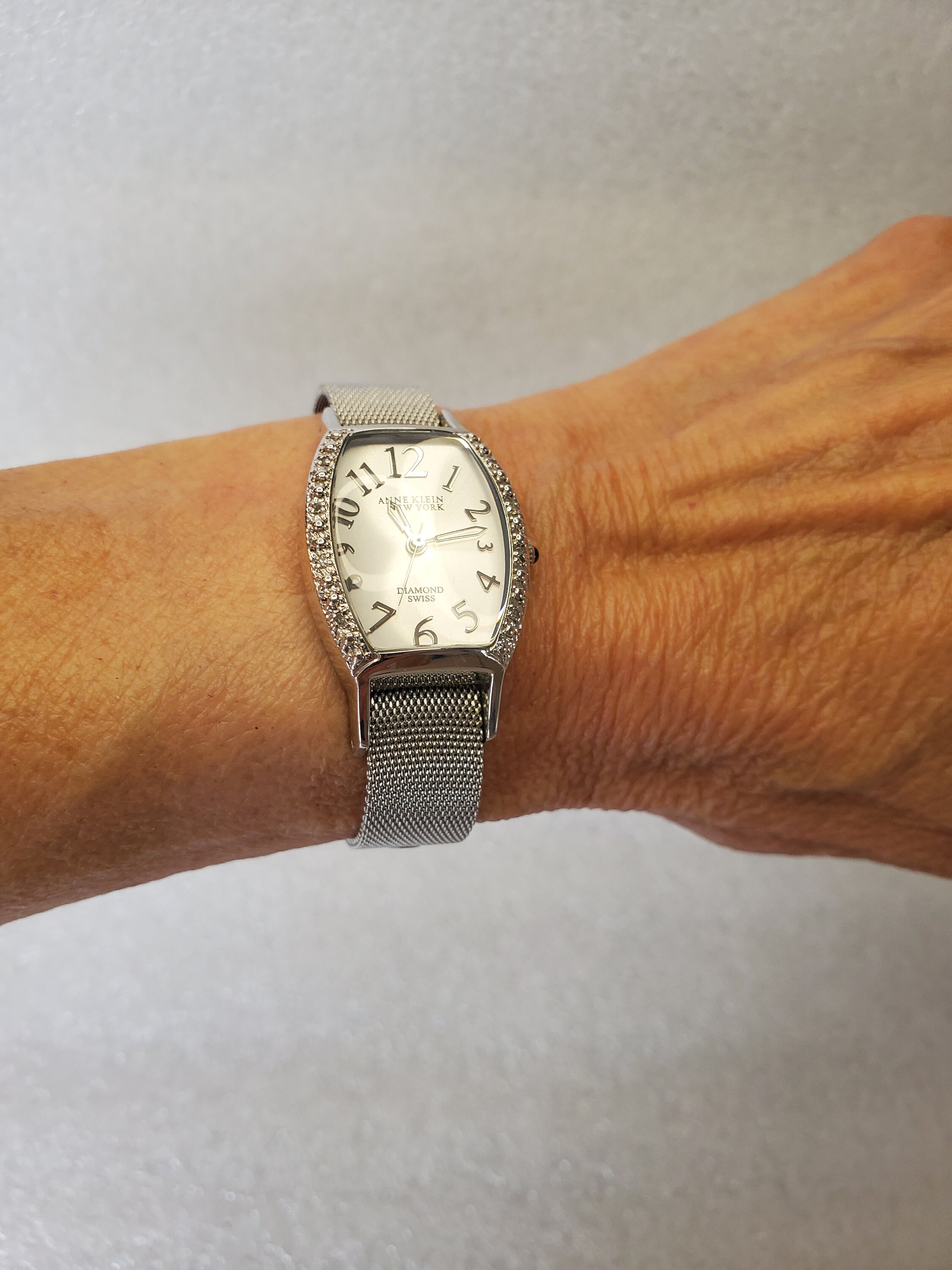 Vintage Anne Klein Ladies Diamond Swiss Watch: W/multi-color 