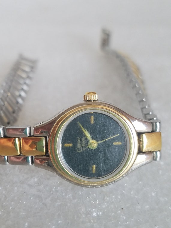 Caravelle by Bulova Vintage Women\'s Two Tone Watch Date Stretch‎ Band Quartz CARAVELLE by BULOVA Womens Two Tone Watch, Stretch Band  main image 4