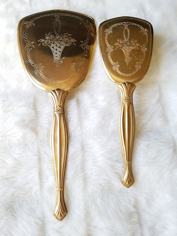 Art Nueveo Gold Vanity Set ART DECO VANITY SET By VERONESE DESIGN, Art Nouveau Hand  main image 4