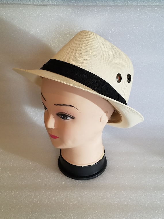 Sturdy XL Made in Mexico Rocha Straw Fedora Hat for S… - Gem display picture 3