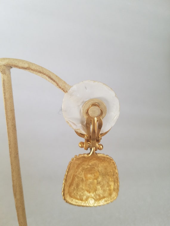 1980's Anne Klein Matted Gold Lion Head Swirl Des… - image 10