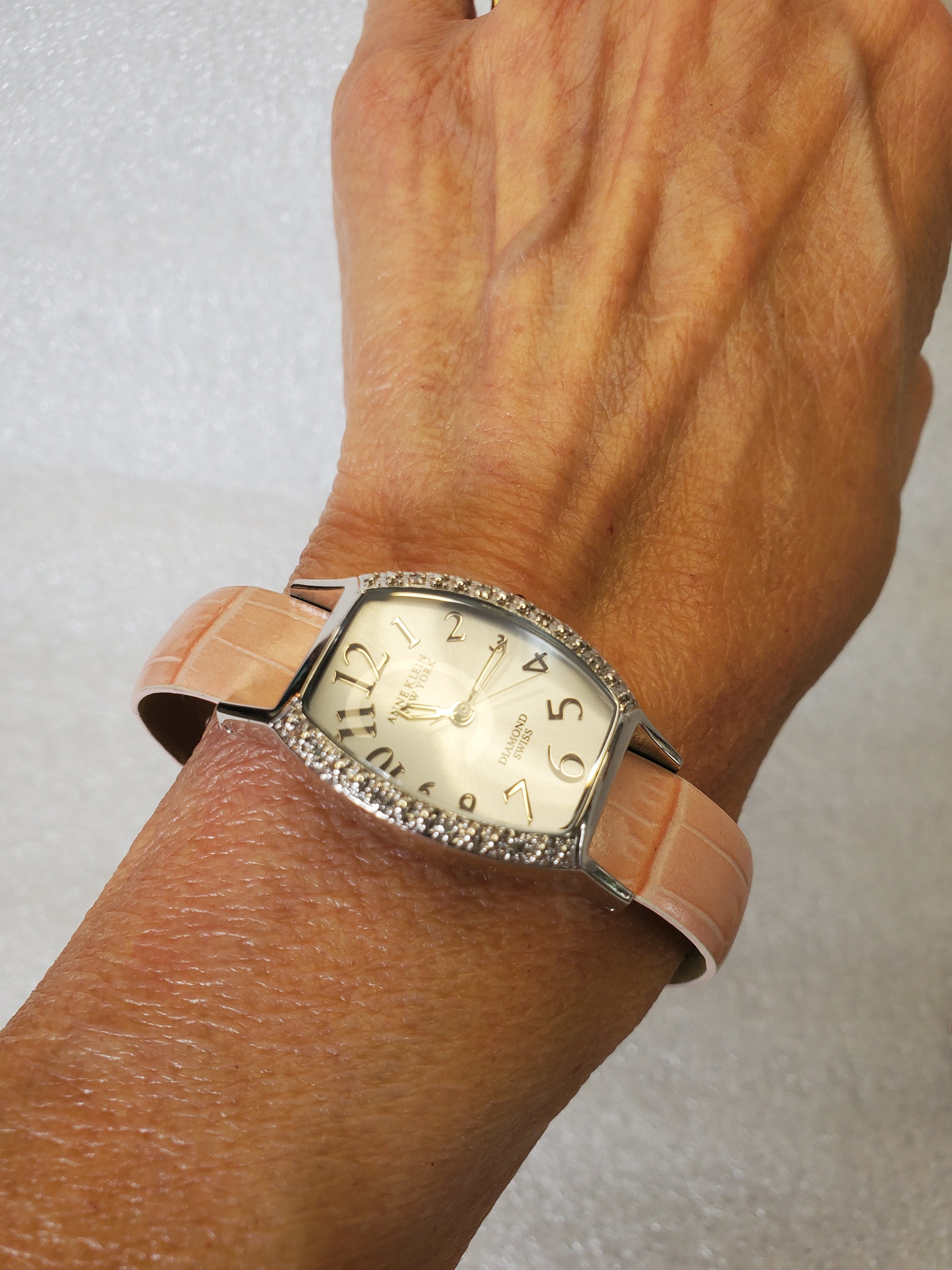 Vintage Anne Klein Diamond Swiss Two-Tone Women\'s Watch (needs new battery) Vintage Anne Klein Ladies Diamond Swiss Watch: W/multi-color  main image 2