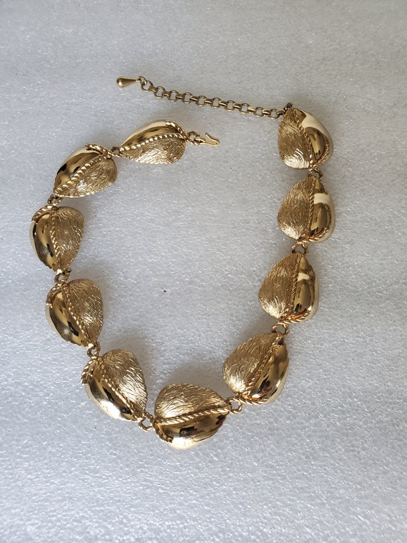 50's Industrial Metal Gold Tone Choker main image 0
