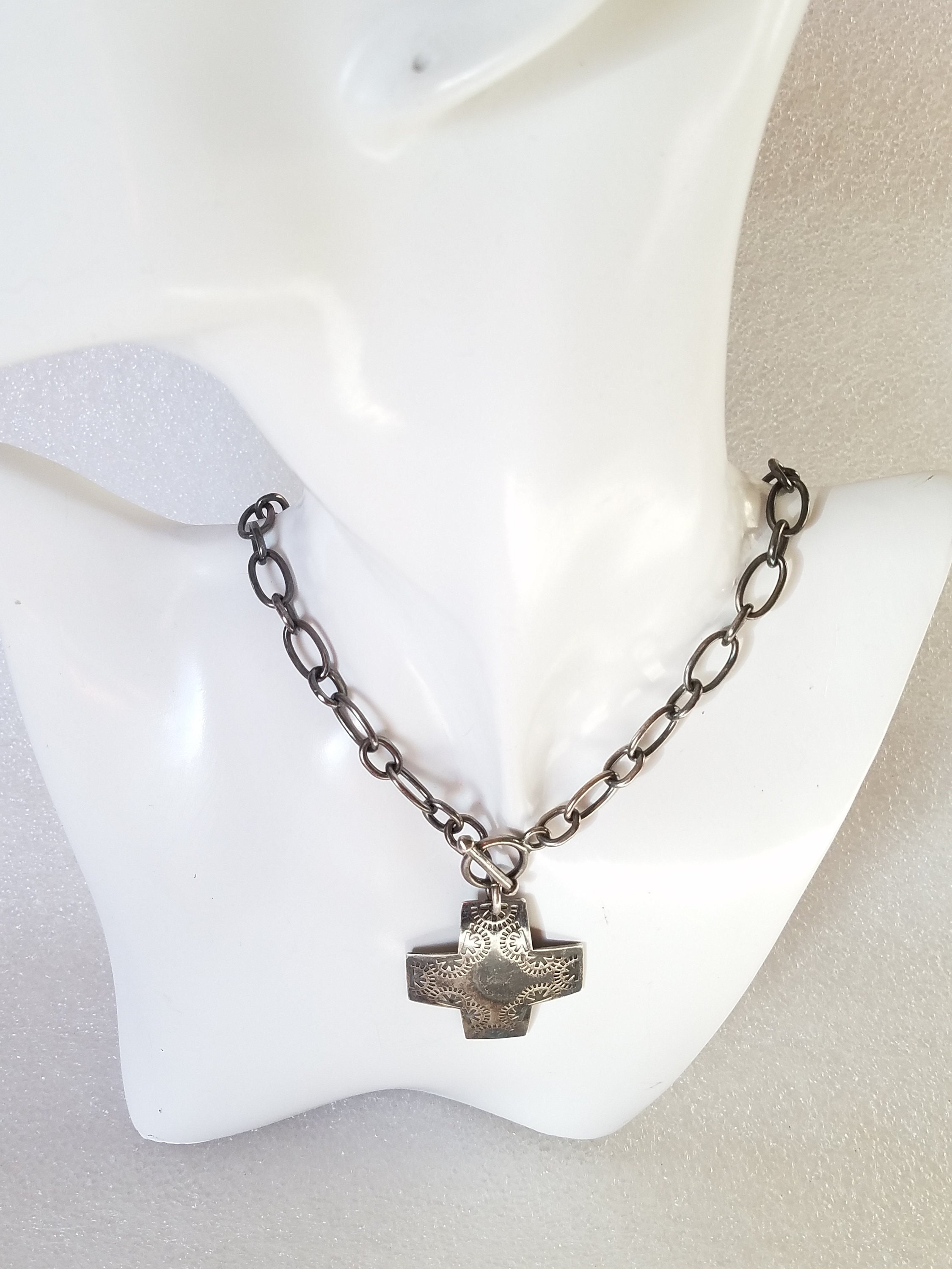 Silpada Sterling Silver Puffy Cross Pendant S0437 - no logo