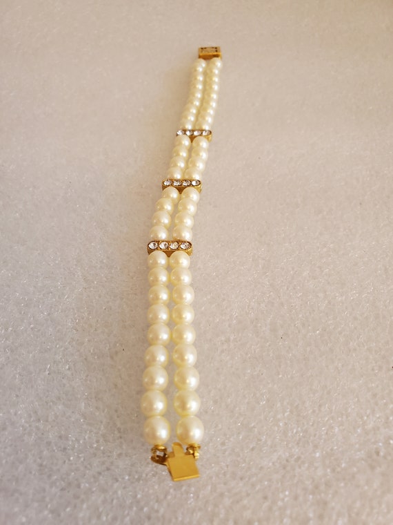 Timeless & Classic Faux Pearl Beaded Bracelet W/O… - image 6