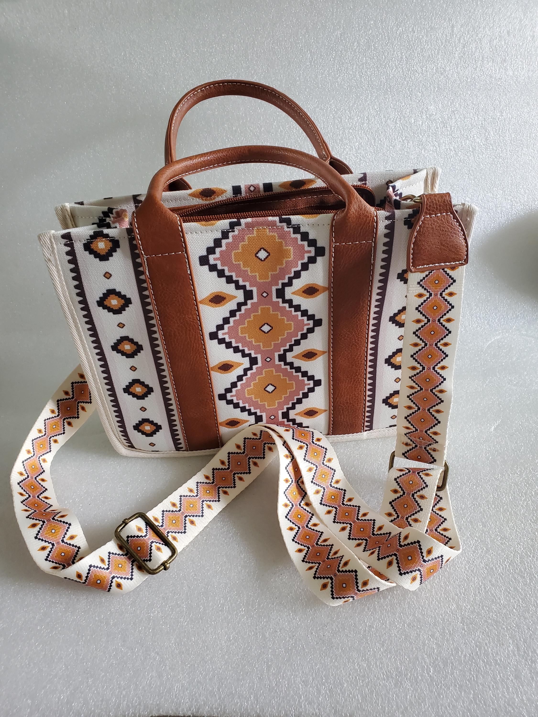 Vintage Hard Canvas Southwestern Motif 