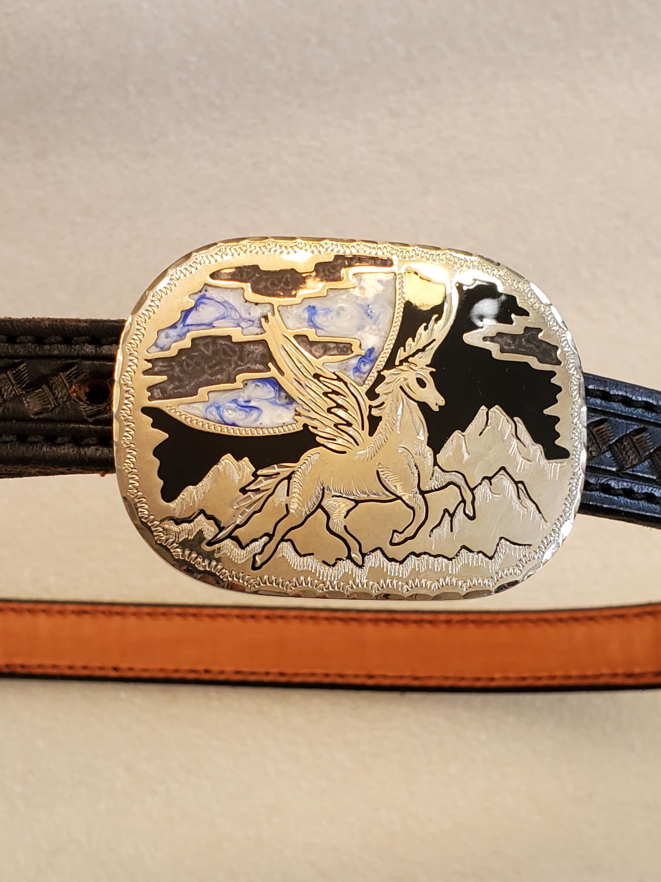 Pegasus Belt Buckle - Etsy display picture 3