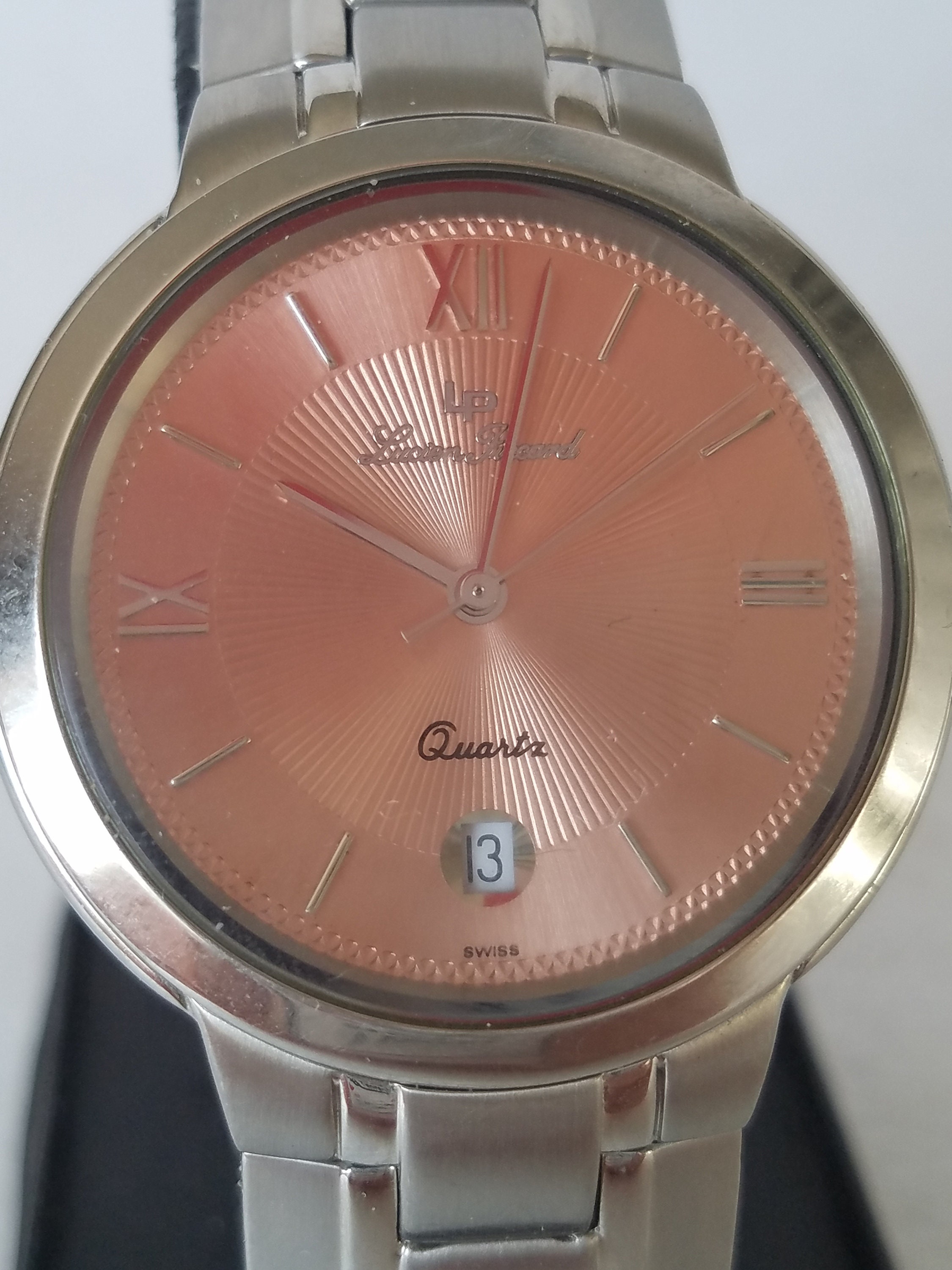 Lucien Piccard Swiss Made Unisex Watch: Pink Enamel Face 