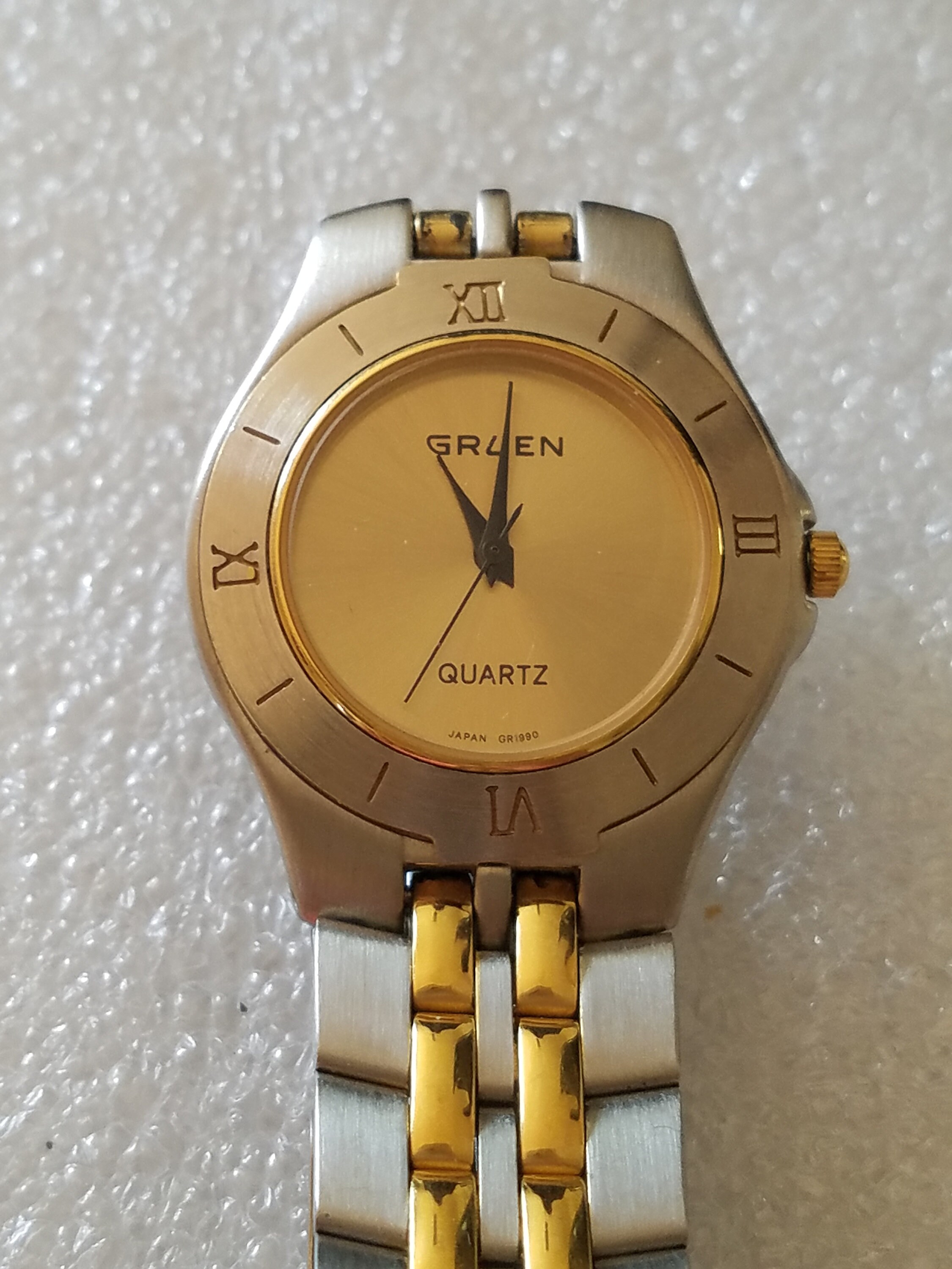 Gruen quartz gold watch new arrivals