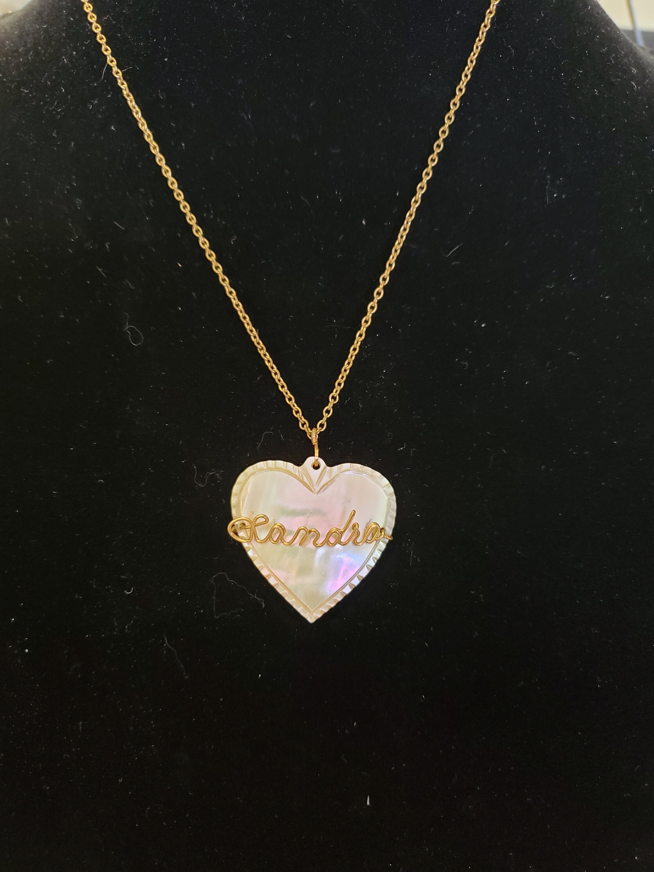 Vintage 1960s Pearl Shell Heart With Silver Tone Chain - Etsy