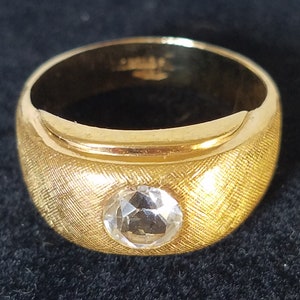 Vintage Clark & Coombs 10K Gold Filled Statement Ring: Size 11 3/4