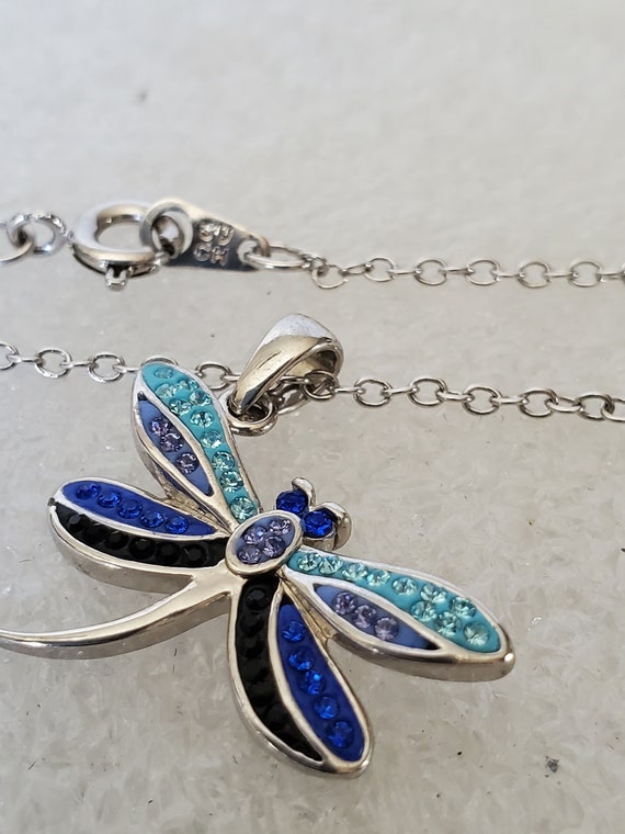 Brass Purple Crystal and Enamel Dragonfly Necklace Brass Purple Crystal and Enamel Dragonfly Necklace