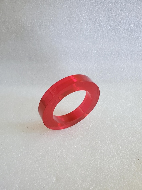 1970's Raspberry Lucite Bangle: The Mods - image 1