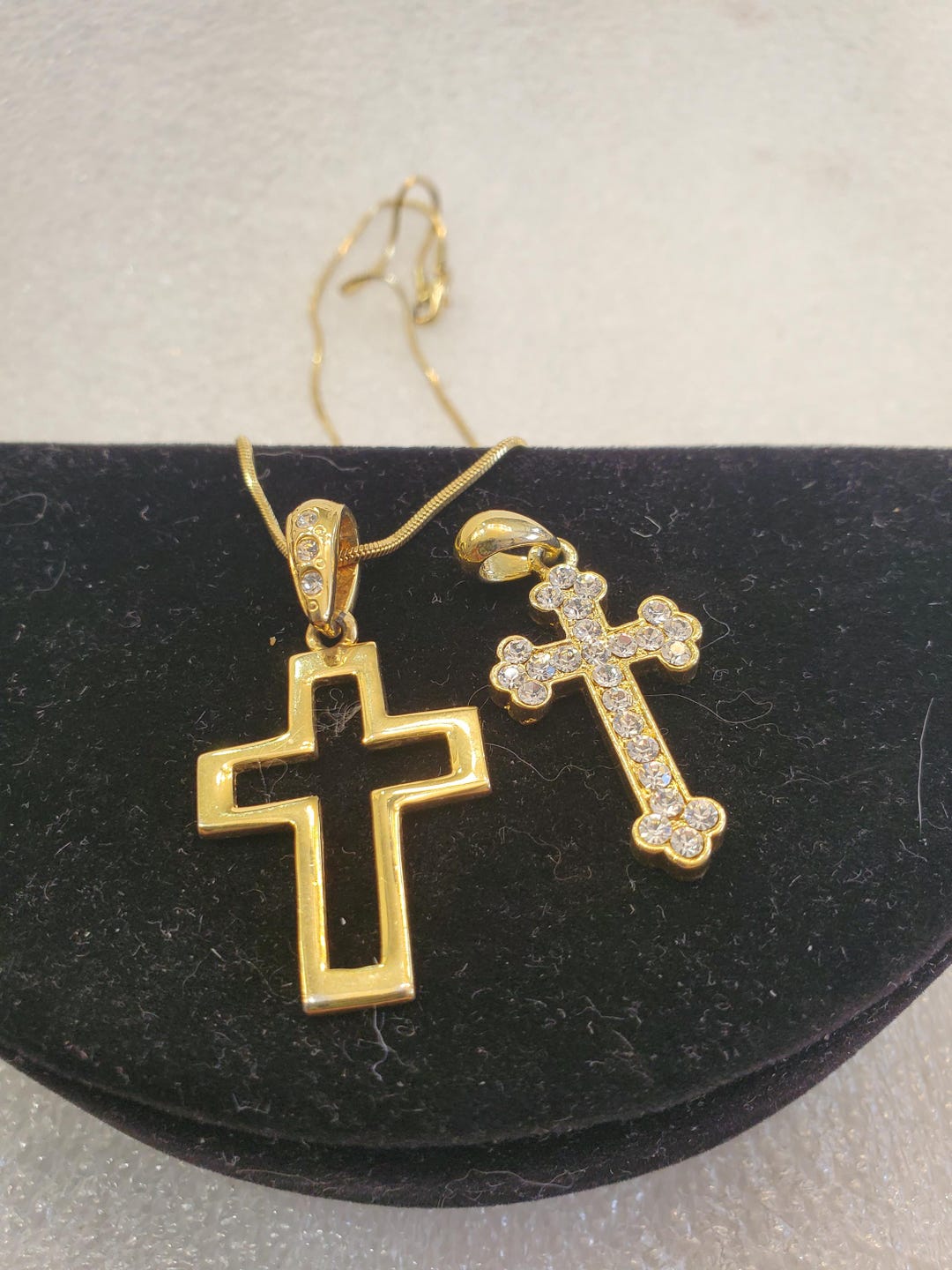 Lot of 2 Crosses: Budded Cross & Greek Orthodox Byzantine-style Cross ...