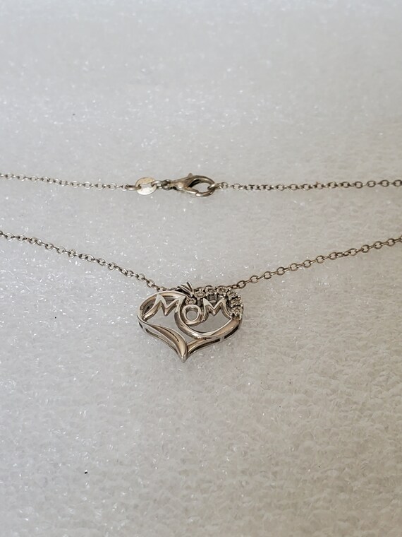 Vintage Ralph Lauren "Mom" Heart Pendant Necklace… - image 7