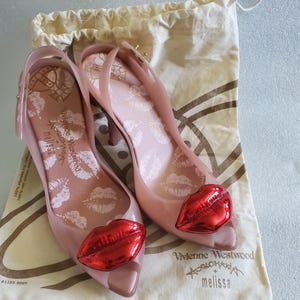 Vintage Vivienne Westwood Melissa Lady Dragon Heels: Pink PVC, Red