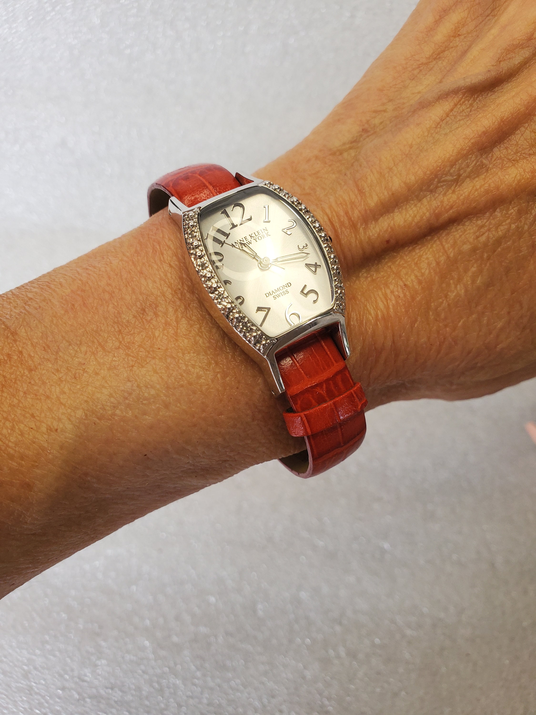 Vintage Anne Klein Diamond Swiss Two-Tone Women\'s Watch (needs new battery) Vintage Anne Klein Ladies Diamond Swiss Watch: W/multi-color  main image 2