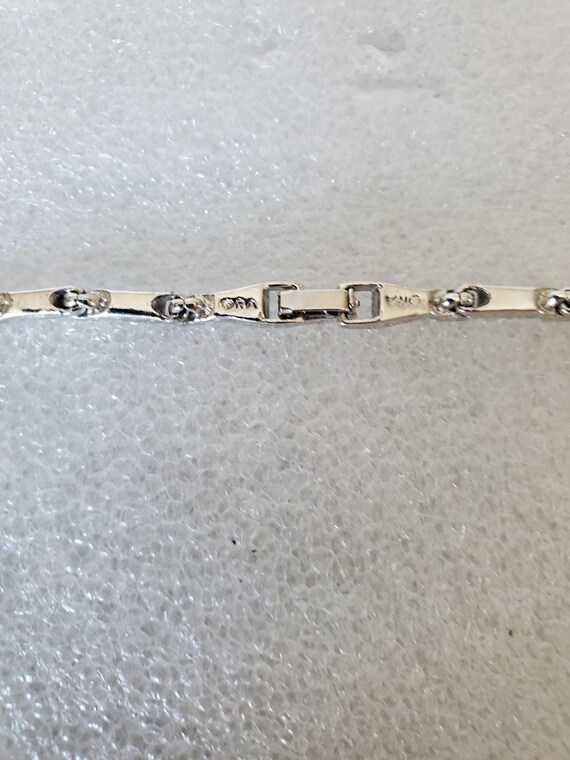 1950s ORA Rhinestone Necklace: Dark Yellow Marqui… - image 7