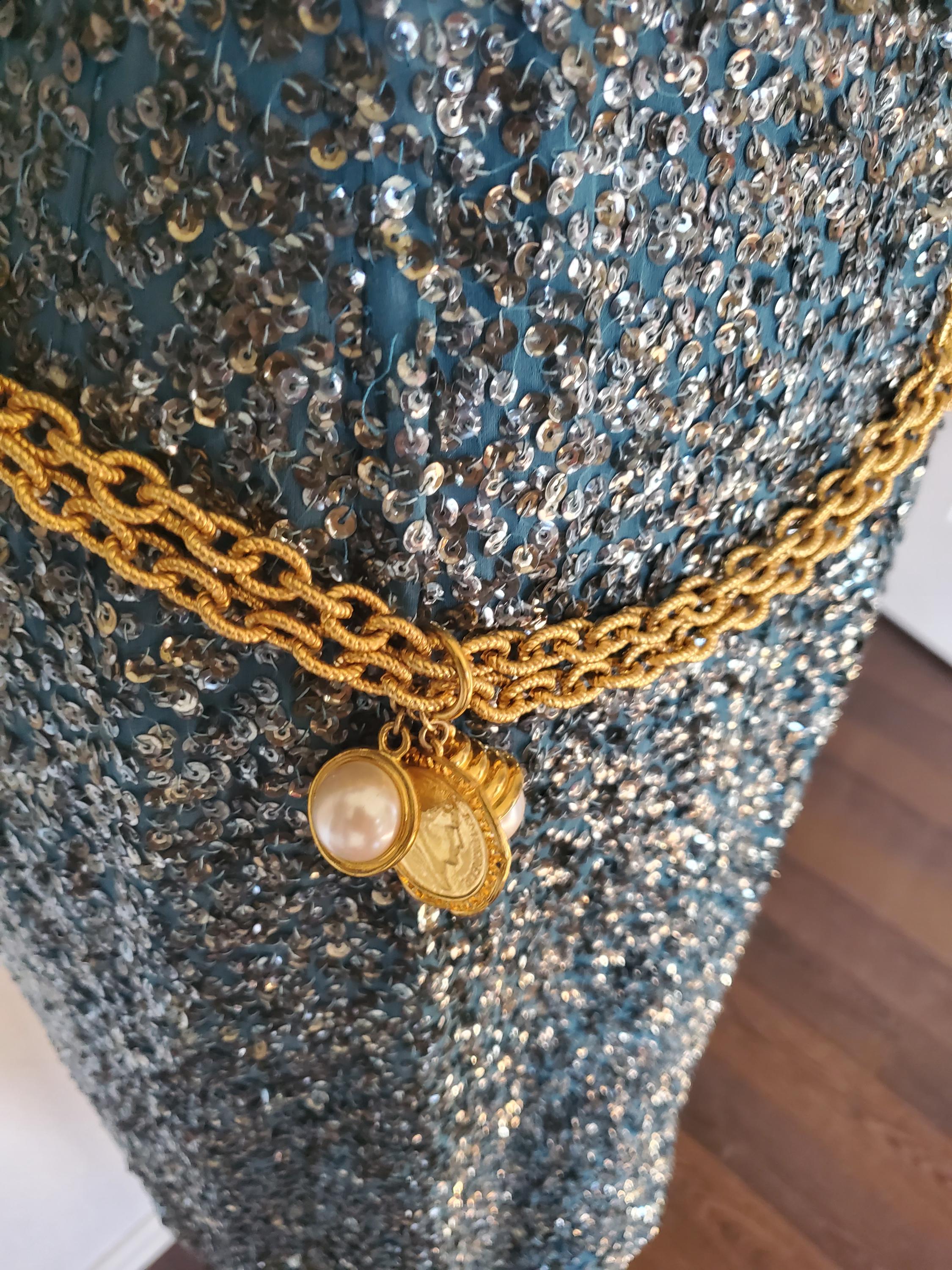 Vintage Napoleon Coin Belt or Necklace: Gold Tone Chain With  display picture 1
