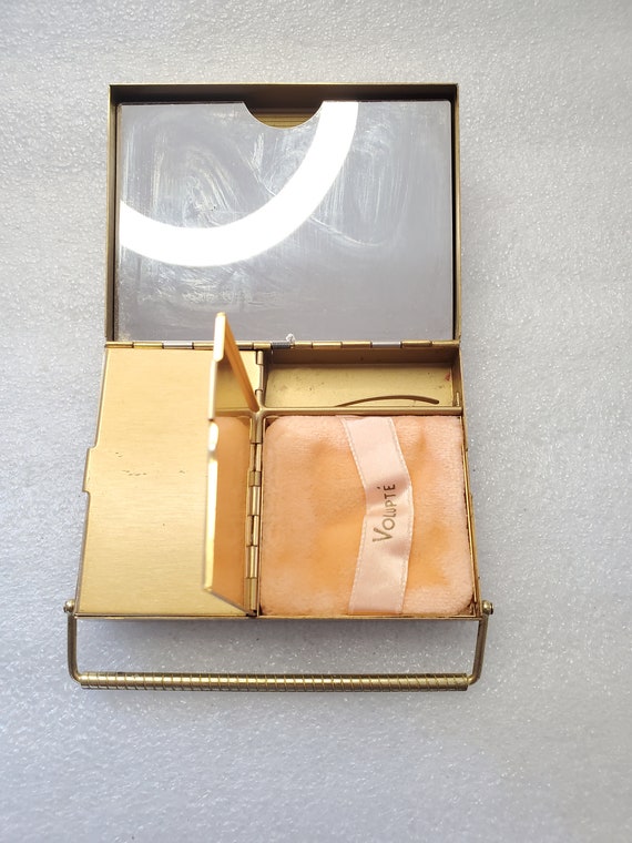 Vintage Volupte' Compact Make Up Case Clutch Colo… - image 5