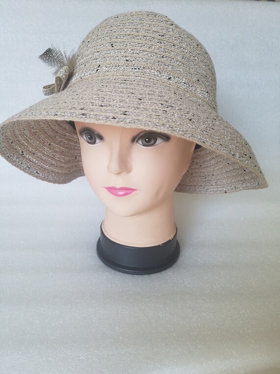 1920 s Replica Cloche Tan Hat Crafted by August Hat Company Perfect for a Flapper s Halloween Costume Accessory Etsy