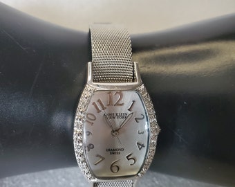 Vintage Anne Klein Ladies Diamond Swiss Watch: W/multi-color  display picture 1