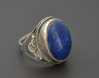 Ethnic Lapis Lazuli Ring from India - Size 9.5