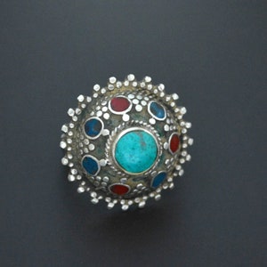 Afghani Turquoise Ring - Size 8.5 - Afghani Jewelry - Ethnic Ring
