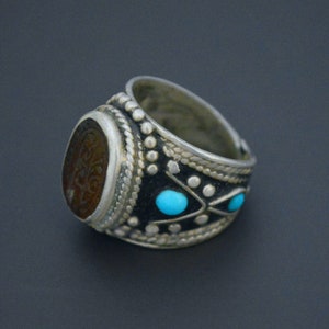 Afghani Arabic Writing Carnelian Ring - Size 8