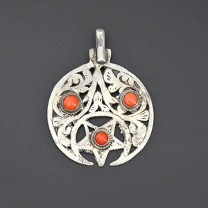 Antique Tunisian Pendant - Tunisian Jewelry - Berber Pendant - Berber Jewelry - Ethnic Jewelry - Tribal Jewelry