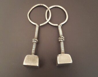 Old Gujarati Silver Earrings - Rajasthani Earrings - Rajasthani Jewelry - Tribal Earrings - Gujarati Jewelry