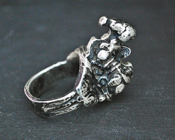 Old Nandi Bull Ring - Size 6.25 - Indian Nandi Rin