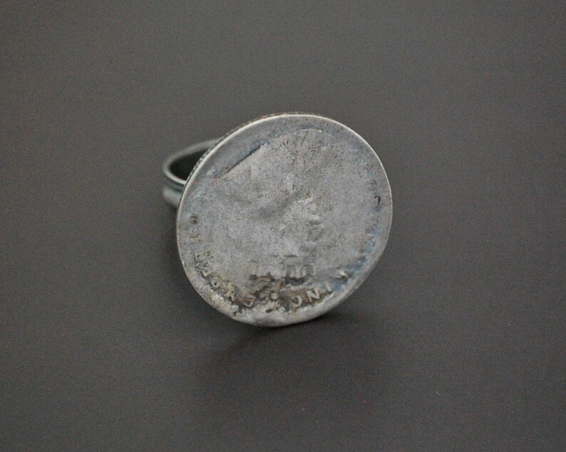 Indian Jewelry Size 8.5 Indian Coin Ring Tribal Coin Ring Ethnic Coin Ring Indian Coin Jewelry Indian Tribal Ring