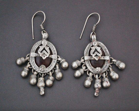 Rajasthani Earrings with Glass - Indian Tribal Ear