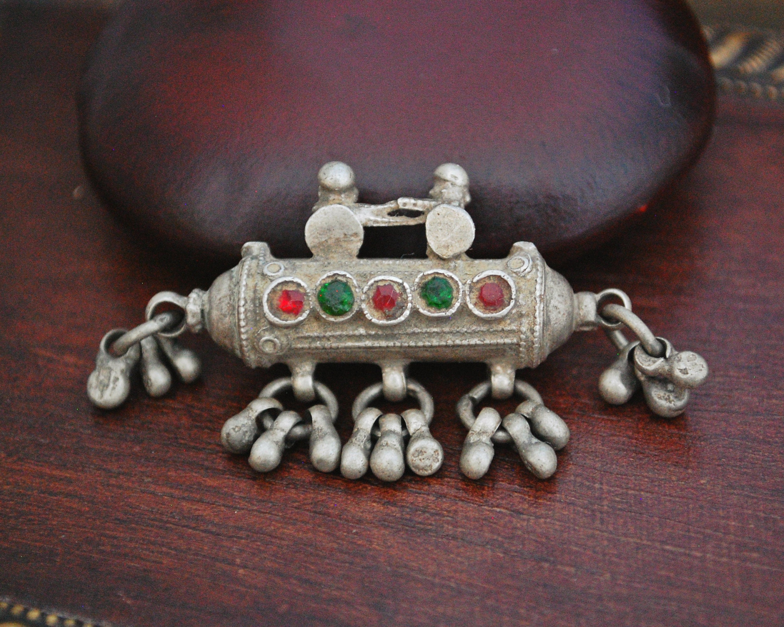Rajasthani Tribal Silver Taviz Pendant 