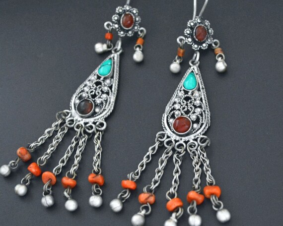 Turquoise sale coral earrings