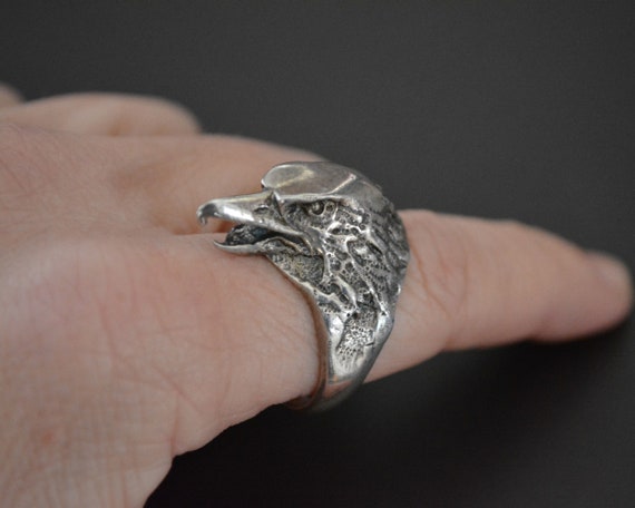 Sterling Silver Eagle Ring - Size 9 - Eagle Ring - image 2
