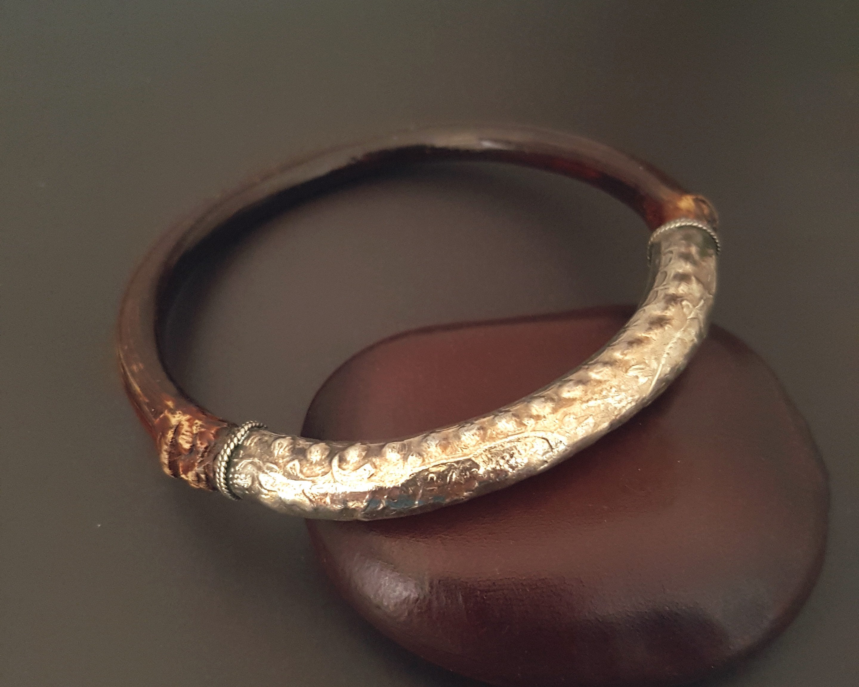 Chinese Bamboo Bracelet With Silver - Chinese Bracelet