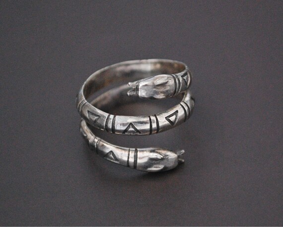 Snake Coil Ring - Size 7 - Ethnic Tribal Coil Snak