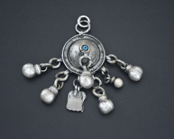Egyptian Bahariya Oasis Silver Amulet with Dangles - image 1