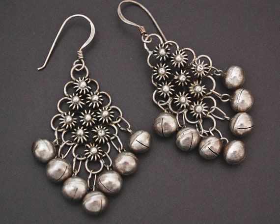 Ethnic Dangle Earrings with Bells - Ethnic Earring