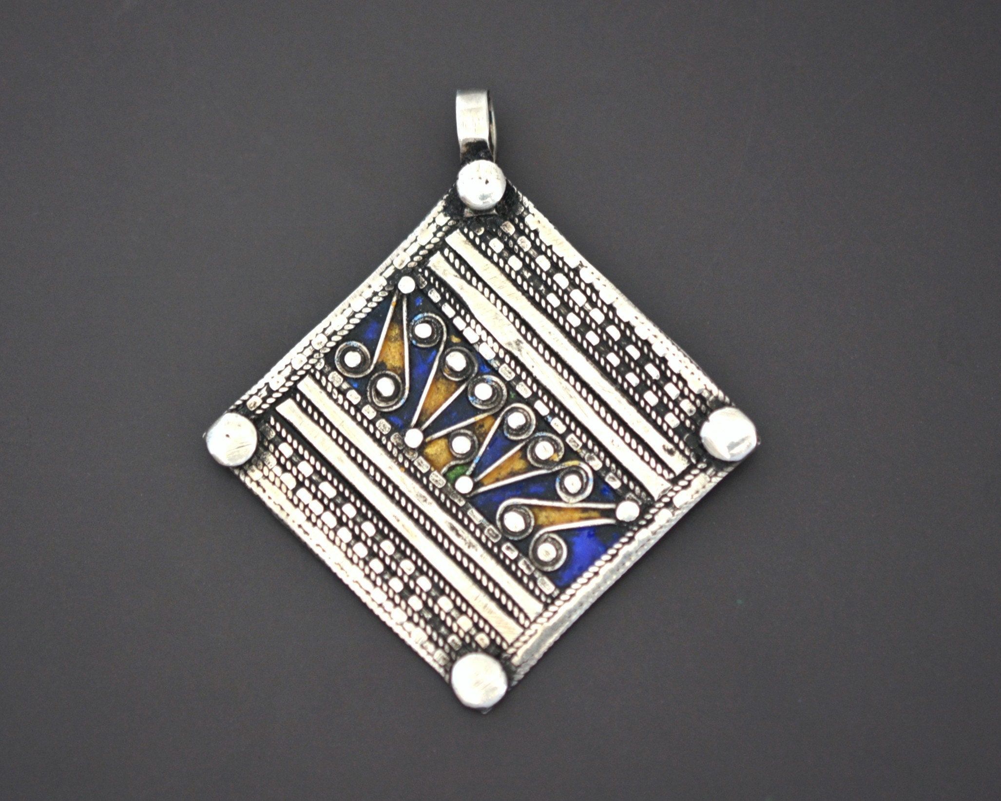 Pendentif Amazigh Avec Chaîne En Argent 925 - Bijou Kabyle - Taille Moyenne