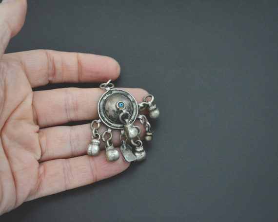 Egyptian Bahariya Oasis Silver Amulet with Dangles - image 4