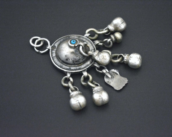 Egyptian Bahariya Oasis Silver Amulet with Dangles - image 2