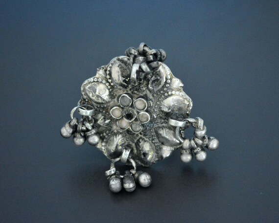 Tribal Silver Bell Earrings From Rajasthan Tribal Silver Bell Earrings From Rajasthan