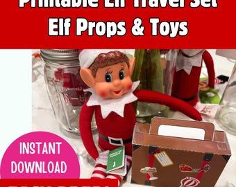 Printable Elf Travel Set – Elf Passport & Suitcase Props for Christmas Scenes