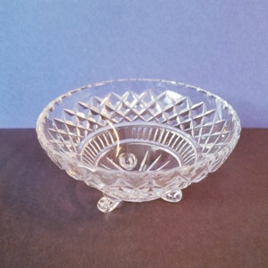 Candy Dish Crystal Three Footed Bowl Trinket Dish Lead Crystal FREE SHIPPING